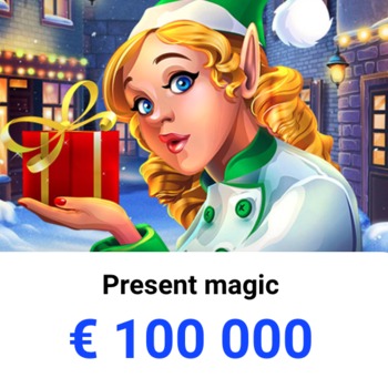 100 000€ w noworocznej loterii  Present magic w Slottica