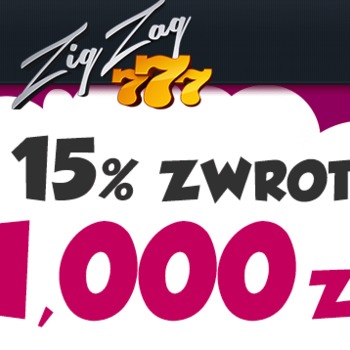 15% Cashback bonus co tydzień w kasynie ZigZag777
