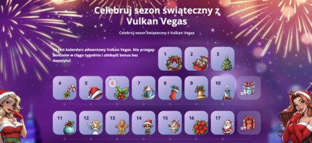 Kalendarz świąteczny w Vulkan Vegas